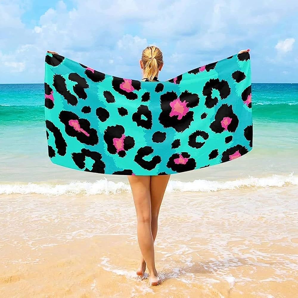 Serviette de plage en microfibre imprimée