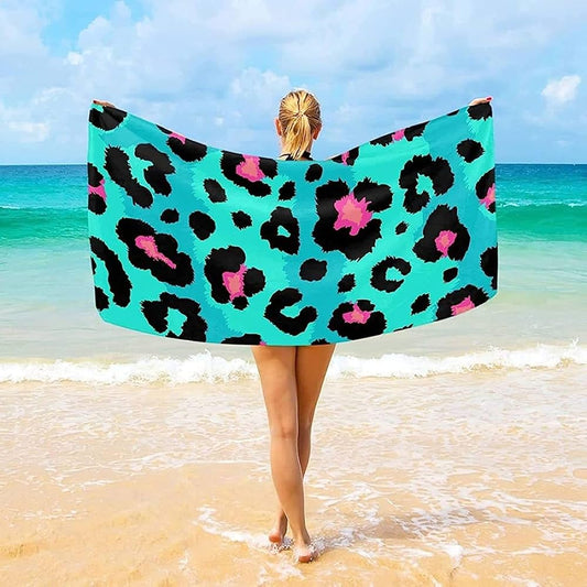 Serviette de plage en microfibre imprimée
