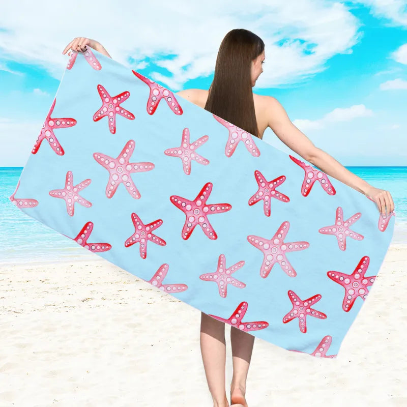 Serviette de plage en microfibre imprimée