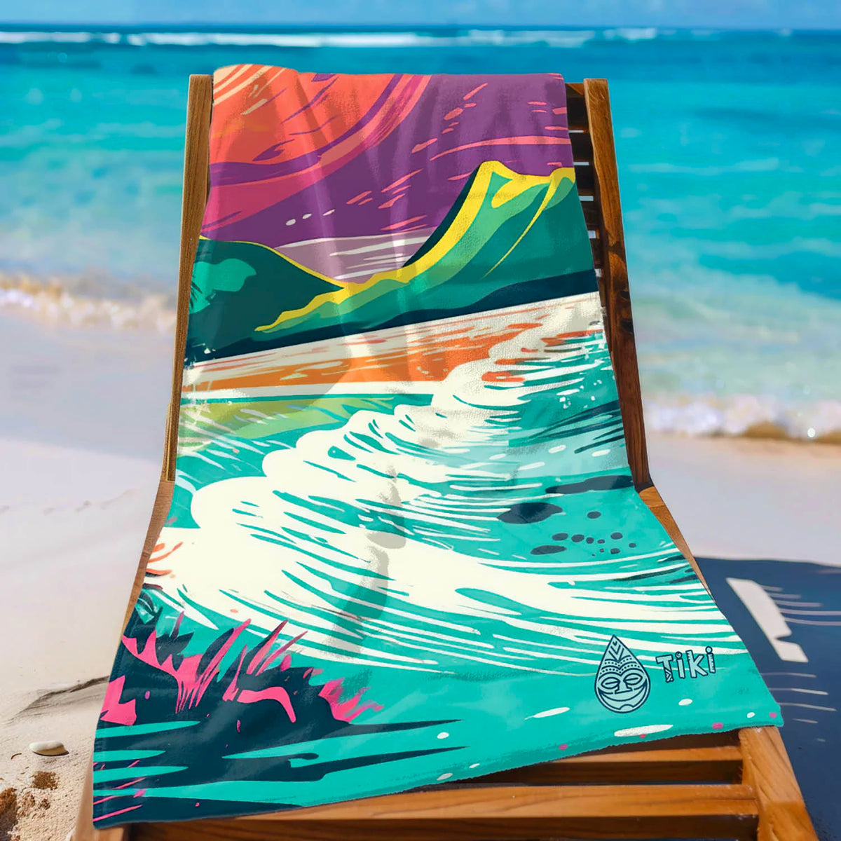 Serviette de plage en microfibre imprimée
