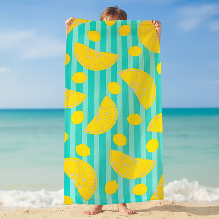 Serviette de plage en microfibre imprimée
