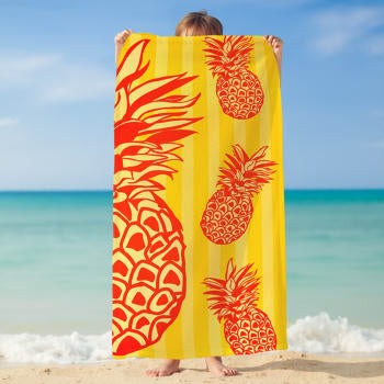 Serviette de plage en microfibre imprimée